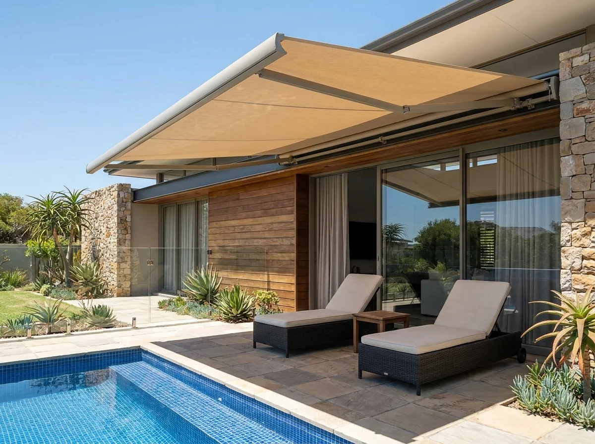Folding-Arm Awnings fitted in a Fourways home